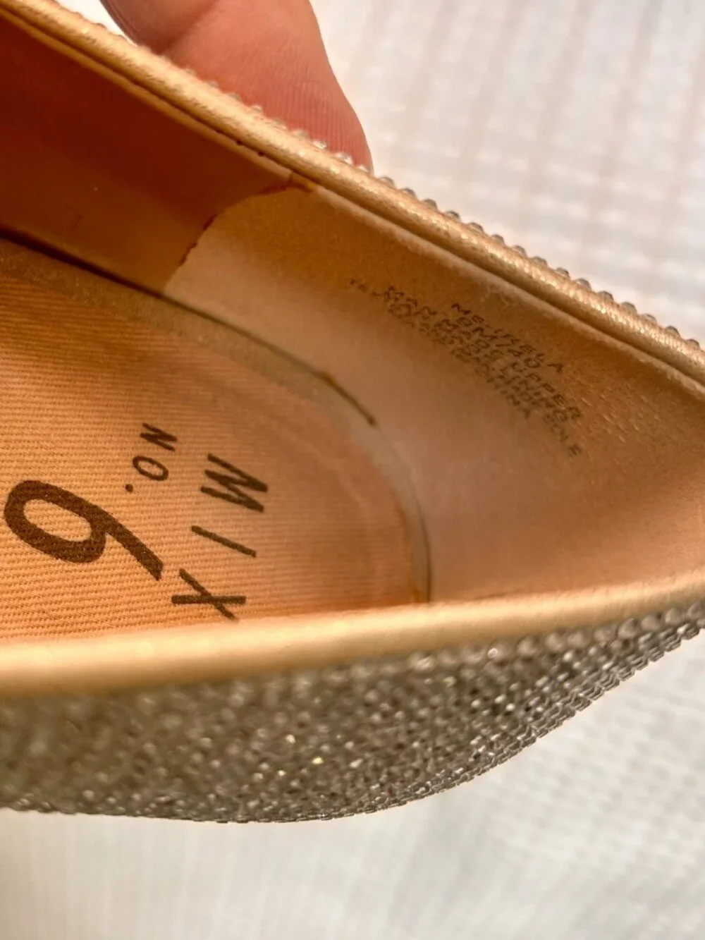 Mix No. 6 Irela Flats, Nude Metallic Dust, Size 9M